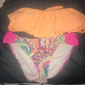 Bikini! Orange and floral!!